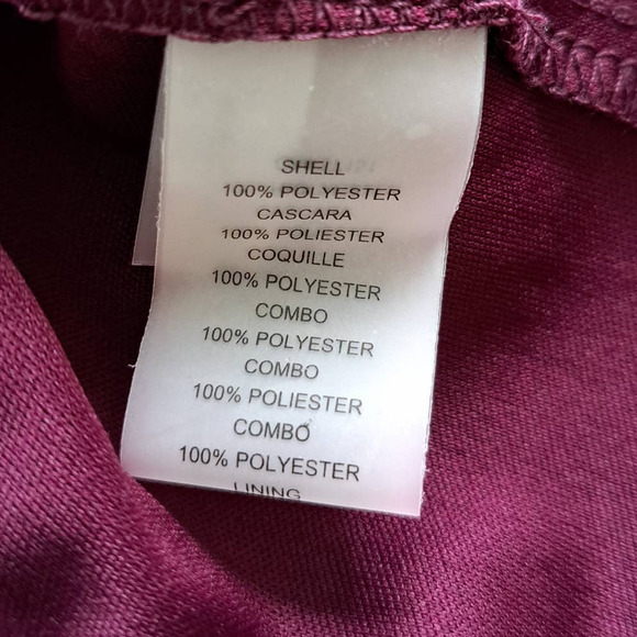 Vince Camuto Burgundy Sequin Cocktail Party Dress Size 8 Sleeveless Shift - Picture 11 of 11